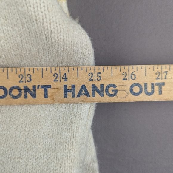 Lucky Brand Sweater XL Cream/Gray/Yellow Crewneck Fuzzy - Picture 11 of 11